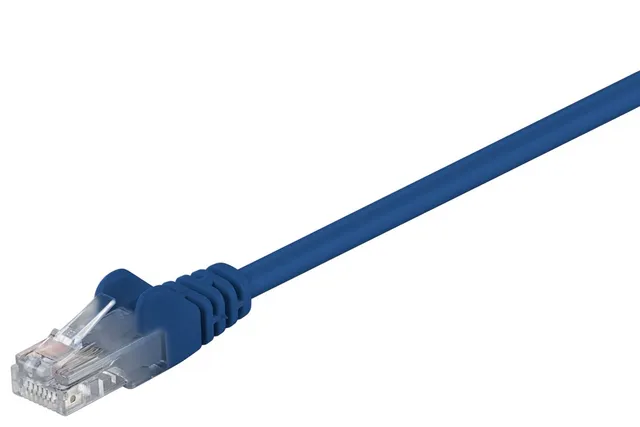 Patchkabel CAT 5e, U/UTP, blå, 10 m kopparklädd aluminiumtråd (CCA)