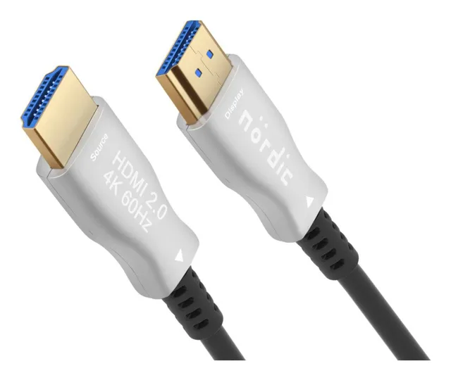 10m Aktiv AOC Fiber Optisk HDMI 2.0 4K 60Hz 18Gbps Edid CEC HDR ARC Dolby DTS-HD