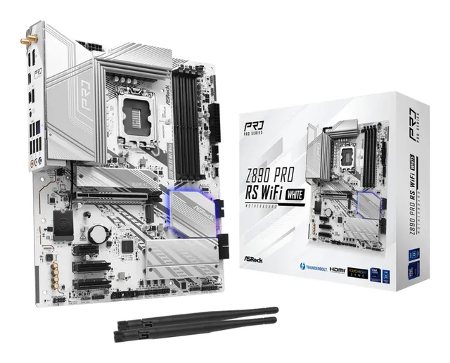 Z890 PRO RS WIFI WHITE Moderkort - Intel Z890 - Intel LGA1851 - DDR5 RAM - ATX