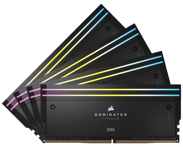 Dominator Titanium DDR5-6400 - 64GB - CL32 - Dual Channel (2 pcs) - Intel XMP - Svart med RGB