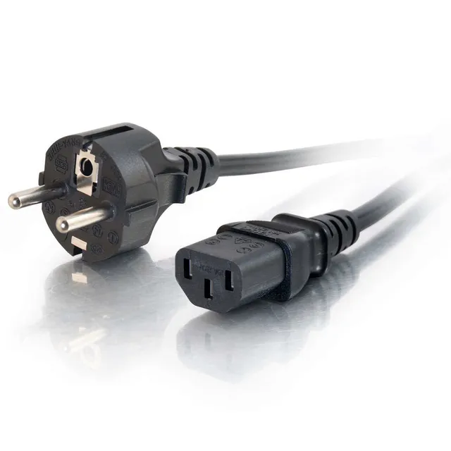 Universal Power Cord - Strömkabel - power CEE 7/7 (hane) till power IEC 60320 C13 - 1 m - formpressad - svart - Europa