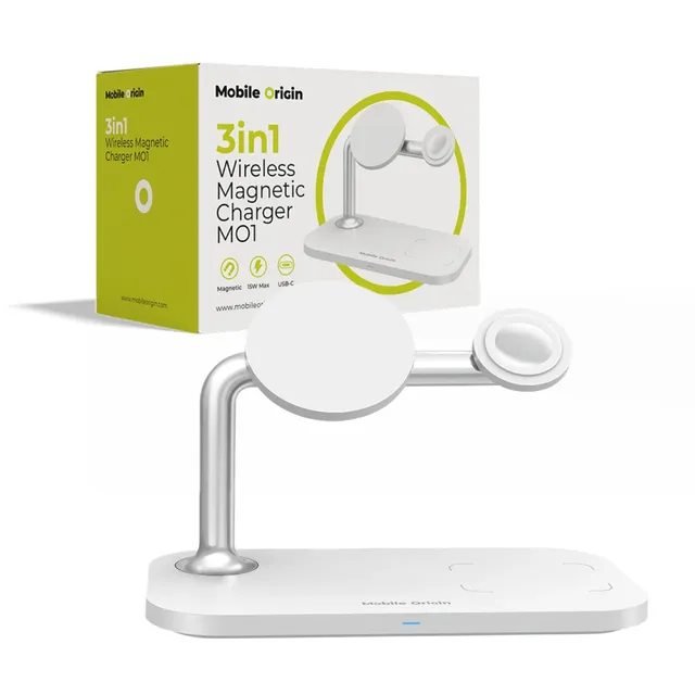 3in1 Wireless Magnetic Charger MO1 - white
