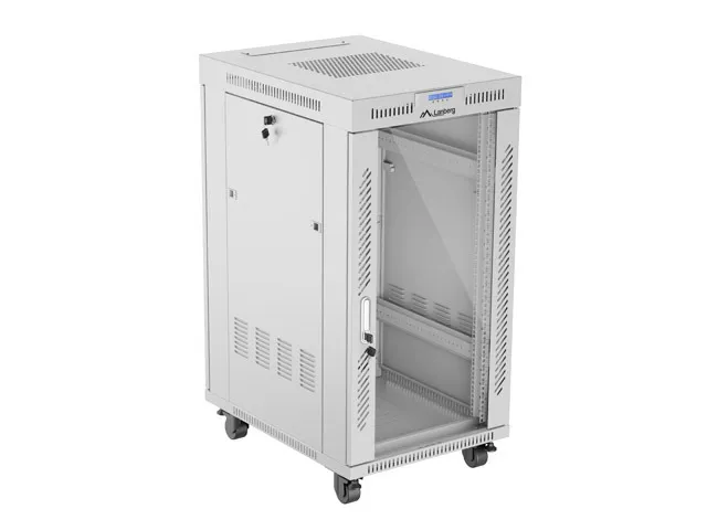 FF01 series V2 - rack - 600 x 800 flat pack with glass door LCD - 22U
