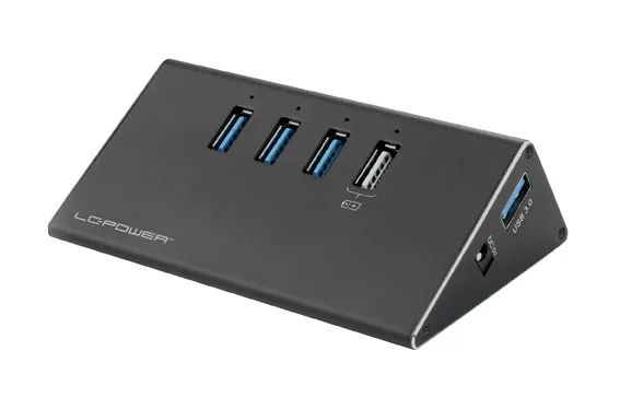 LC-HUB-ALU-2B-4 - hub - 4 ports USB Hub - USB 3.2 - 4 porte - Svart