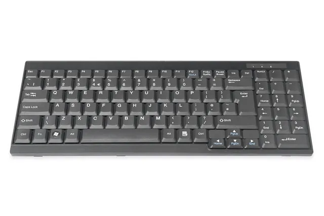 for KVM - keyboard - QWERTY - English - black Input Device - Tangentbord - Engelska - Svart