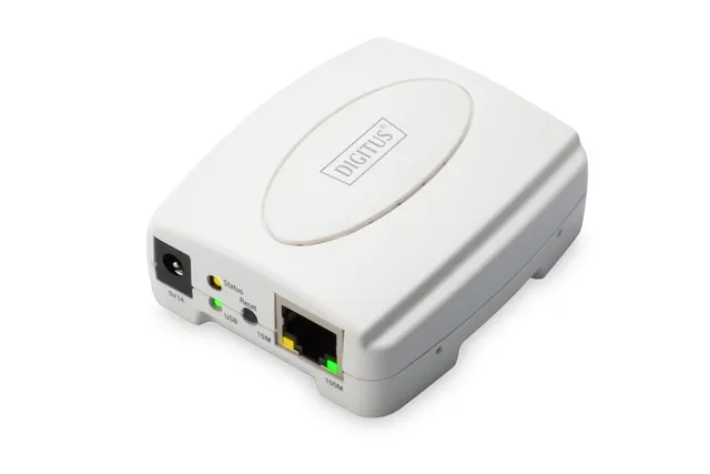 Fast Ethernet Print Server DN-13003-2 - Printserver - USB 2.0 - 100Mb LAN - 100Base-TX