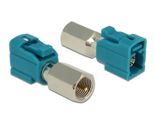 - RF-adapter - FME kontakt till FAKRA Z-kontakt hona - vattenblå