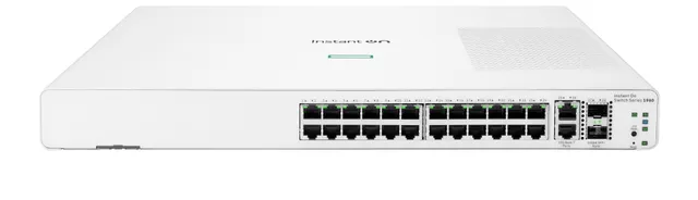 HPE Networking Instant On 1960 24G 2XGT 2SFP+ Switch - Switch - Administrerad - 24 x 10/100/1000 + 2 x 10 Gigabit SFP+ + 2 x 100/1000/10GBase-T - rack