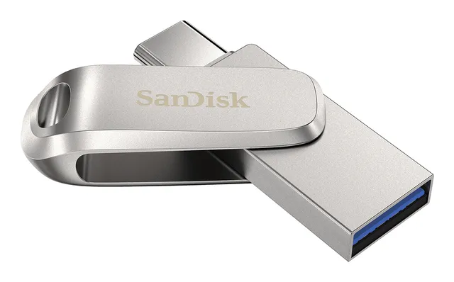 Ultra Dual Drive Luxe - USB flash-enhet - 2 TB - USB 3.2 Gen 1 / USB-C - silver