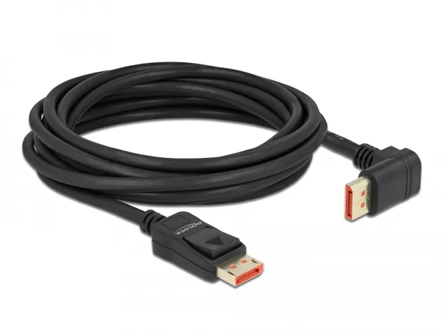 DisplayPort Kabel 1.4 (4k/8k) - Uppåtvinklad - Svart - 5m