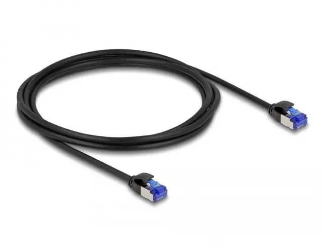 RJ45 Network Cable Cat.6A S/FTP Slim 2 m black