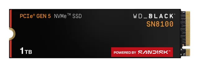 WD_BLACK SN8100 WDS100T1X0M-00CMT0 - SSD - krypterat - 1 TB - inbyggd - M.2 2280 - PCI Express 5.0 x4 (NVMe) - TCG Opal Encryption 2.02