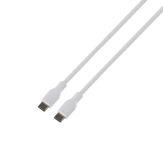 USB-C Laddningskabel 60W Silikon - Vit - 1,5m