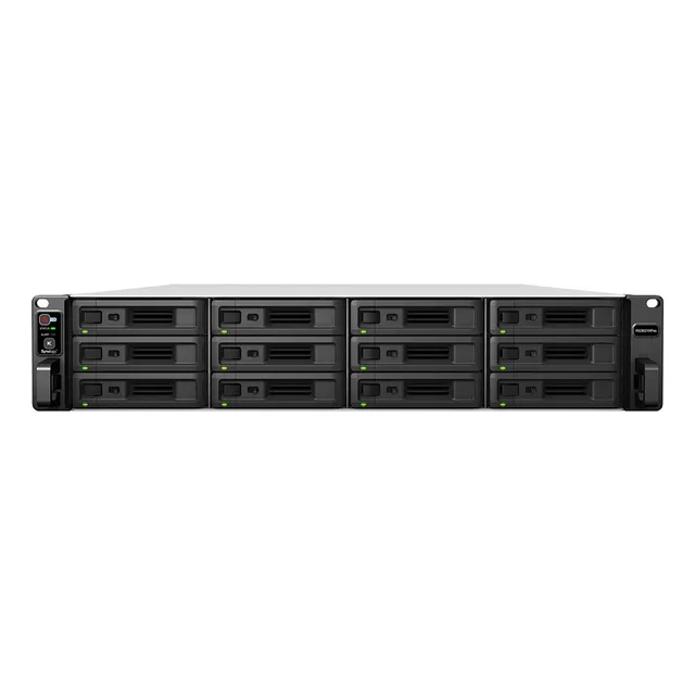 RackStation RS3621RPxs - NAS-server - 12 fack - 72 TB - kan monteras i rack - SATA 6Gb/s - HDD 12 TB x 6 - RAID 0, 1, 5, 6, 10, JBOD, RAID F1, 1 hot spare, 10 hot spare, 5 hot spare, 6-reservsnabbyte, F1 hot spare - RAM 8 GB - Gigabit Ethernet - iSCSI support - 2U
