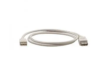 Electronics C-USB/AAE-10, 3 m, USB A, USB A, USB 2.0, Hane/hona-kontakt, Vit