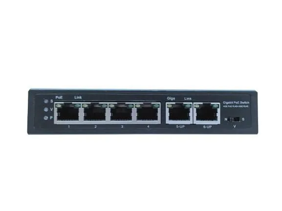 - Switch - ohanterad - 4 x 10/100/1000 (PoE