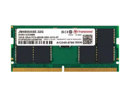 JetRAM - DDR5 - module - 32 GB - SO-DIMM 262-pin - 4800 MHz / PC5-38400 - unbuffered