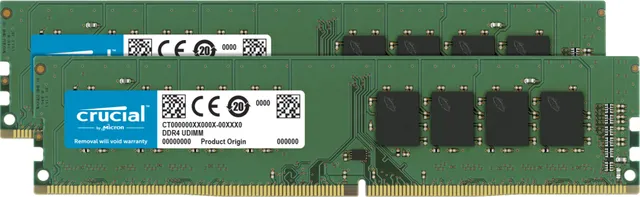 - DDR4 - sats - 16 GB: 2 x 8 GB - DIMM 288-pin - 3200 MHz / PC4-25600 - CL22 - 1.2 V - ej buffrad - icke ECC