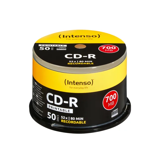 - 50 x CD-R - 700 MB (80min) 52x - yta utskrivbar med bläckstråleskrivare - spindel