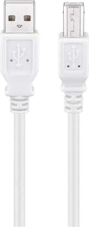 96186, 1 m, USB A, USB B, USB 2.0, 0,48 Gbit/s, Vit