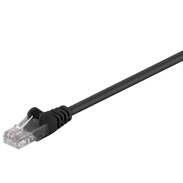 Patchkabel CAT 5e, U/UTP, svart, 50 m kopparklädd aluminiumtråd (CCA)
