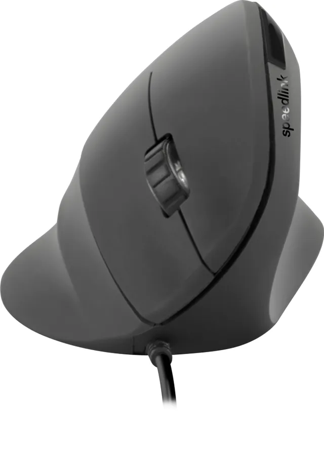 Piavo Ergonomic Vertical USB Mouse - Ergonomisk mus - 5 knappar - Svart