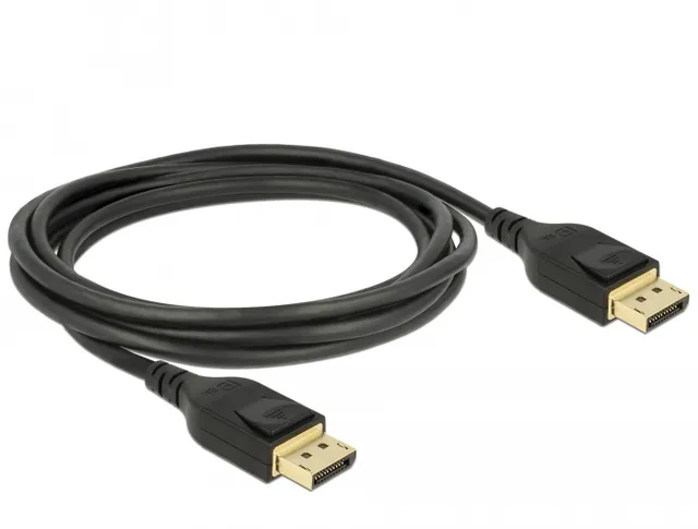 DeLock DisplayPort 1.4 -kaapeli, jossa 8K, 2 m, musta