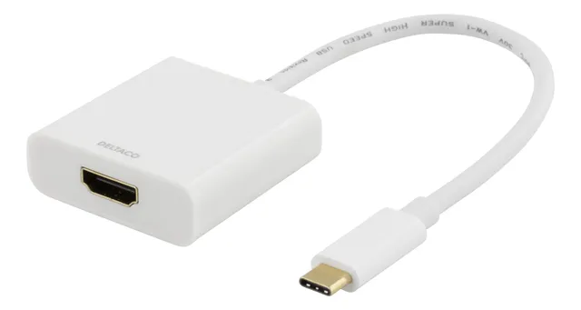 USB-C till HDMI adapter, 4096x2160 30Hz, vit