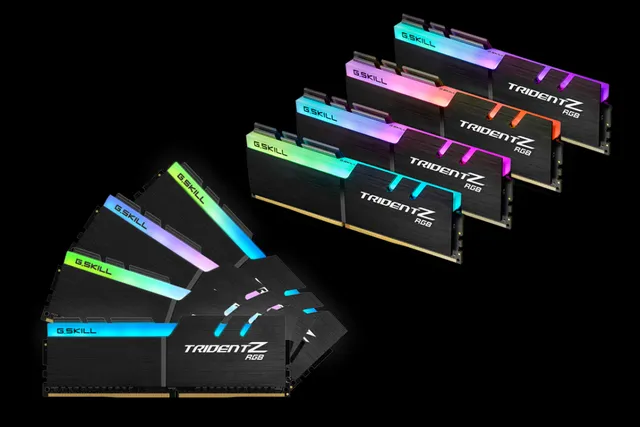 Trident Z RGB DDR4-3200 - 64GB - CL16 - Quad Channel (4 pcs) - Intel XMP - Svart med RGB
