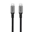 1m USB4 USB-C till C nylonflätad kabel PD3.1 240W 40G 8K60Hz 4K144Hz grå