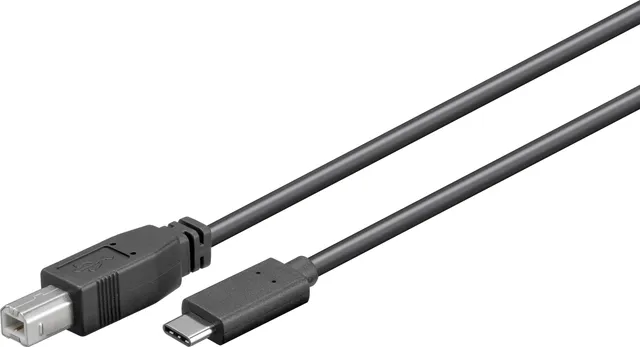 USB-C till USB-B - USB 3.1 - 1m - Svart