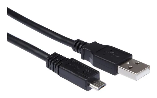 USB-A till USB Micro-B kabel 1m (svart)