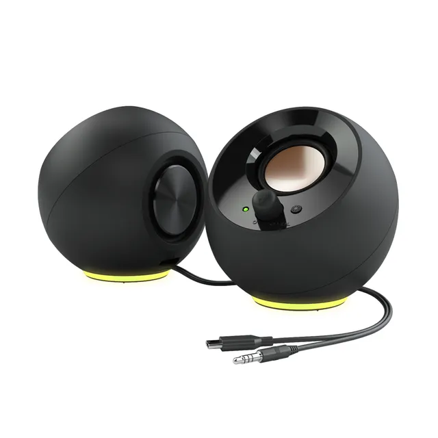 Creative Pebble SE, 2x2,2W RMS, 3,5mm, strömförsörjning via USB-C - Svart
