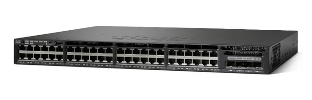 Catalyst 3650-48TS-E - Switch - L3 - Administrerad - 48 x 10/100/1000 + 4 x SFP - skrivbordsmodell, rackmonterbar - återanvänd