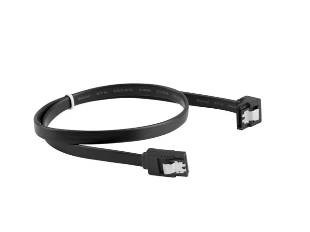 SATA 3 Vinklad 6GB/S 30cm Metallklämmor Svart
