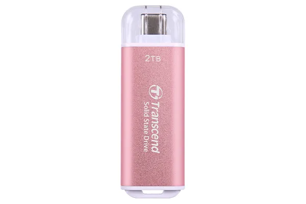 ESD300 - SSD - 2 TB - extern (portabel) - USB 3.2 Gen 2x1 (USB-C kontakt) - rosy pink