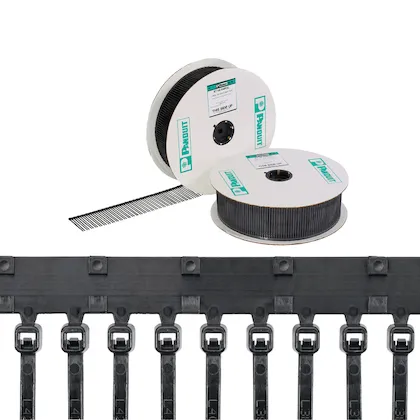 PLT1.5M-XMR30, Buntband med dubbla låshuvuden, Nylon, Svart, 142 mm, 2,5 mm, 0,9 mm