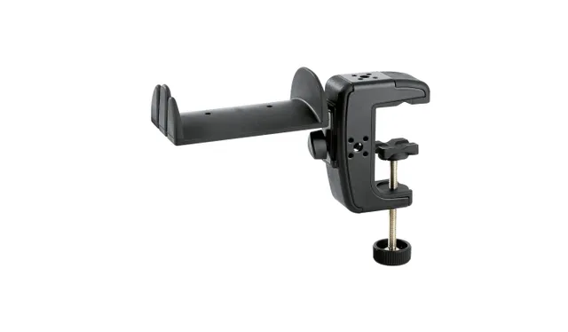 K&M 16085 - Monteringssats (bordsfäste, hållare) - för 2 headphones / headsets - stål - svart