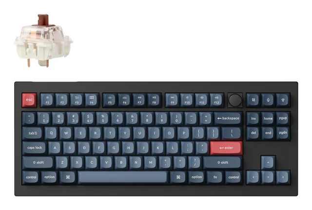 V3 Max TKL QMK RGB Hotswap Trådlöst Tangentbord [Gateron Jupiter Brown