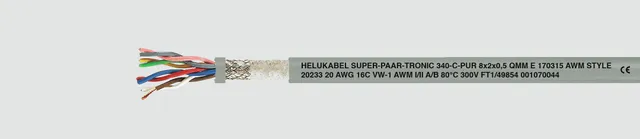 49830, Lågspänningskabel, Grå, Koppar, 0.25 mm ², 14 kg/km, -30 - 80 ° C