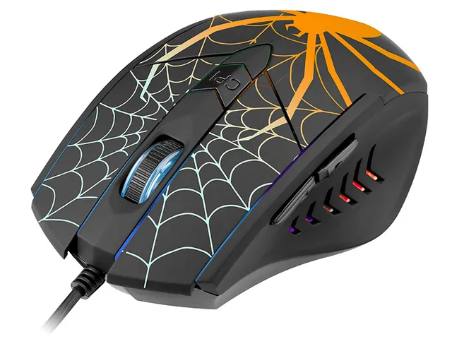 GameZone Black Widow - Mouse - Optic - 6 knappar - Svart