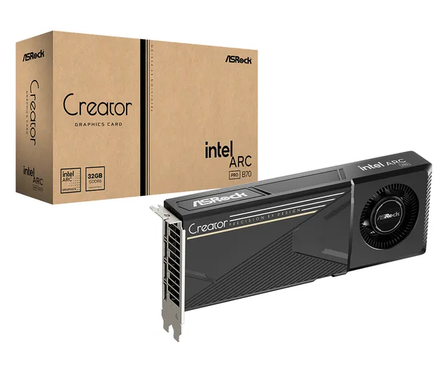 Intel Arc Pro B70 Creator 32 Gt -näytönohjain