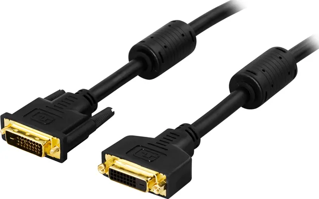 DVI monitorkabel DVI-D Dual Link ha-ho Svart 2 m