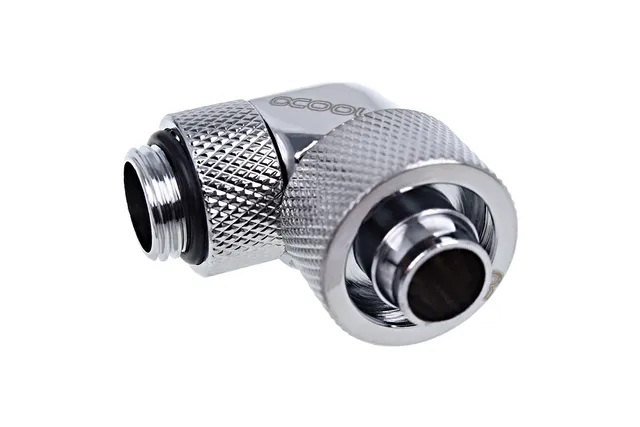 Eiszapfen 16/10mm compression fitting 90° rotatable G1/4 - Inpassning till vätskekylsystem - krom, silvernickel
