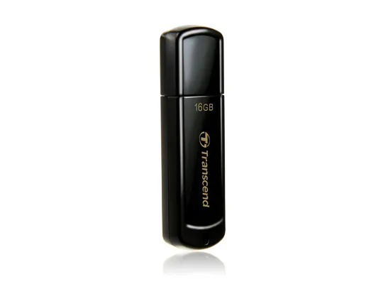 JetFlash 350 USB 2.0 16 Gt -muistitikku, musta