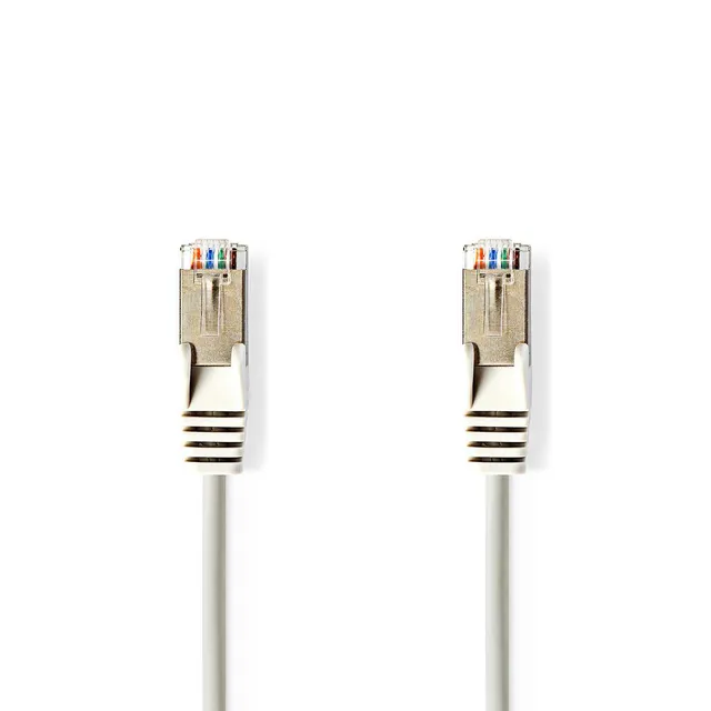 CAT5e nätverkskabel | SF/UTP | RJ45 hane | RJ45 hane | 3.00 m | Rund | PVC | Grå | Kuvert