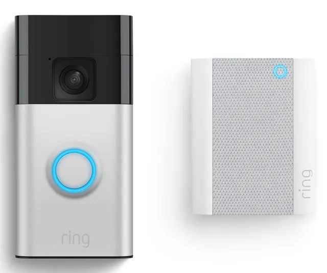 Battery Video Doorbell (Satin Nickel) + Chime (2nd Gen) - EU Plug
