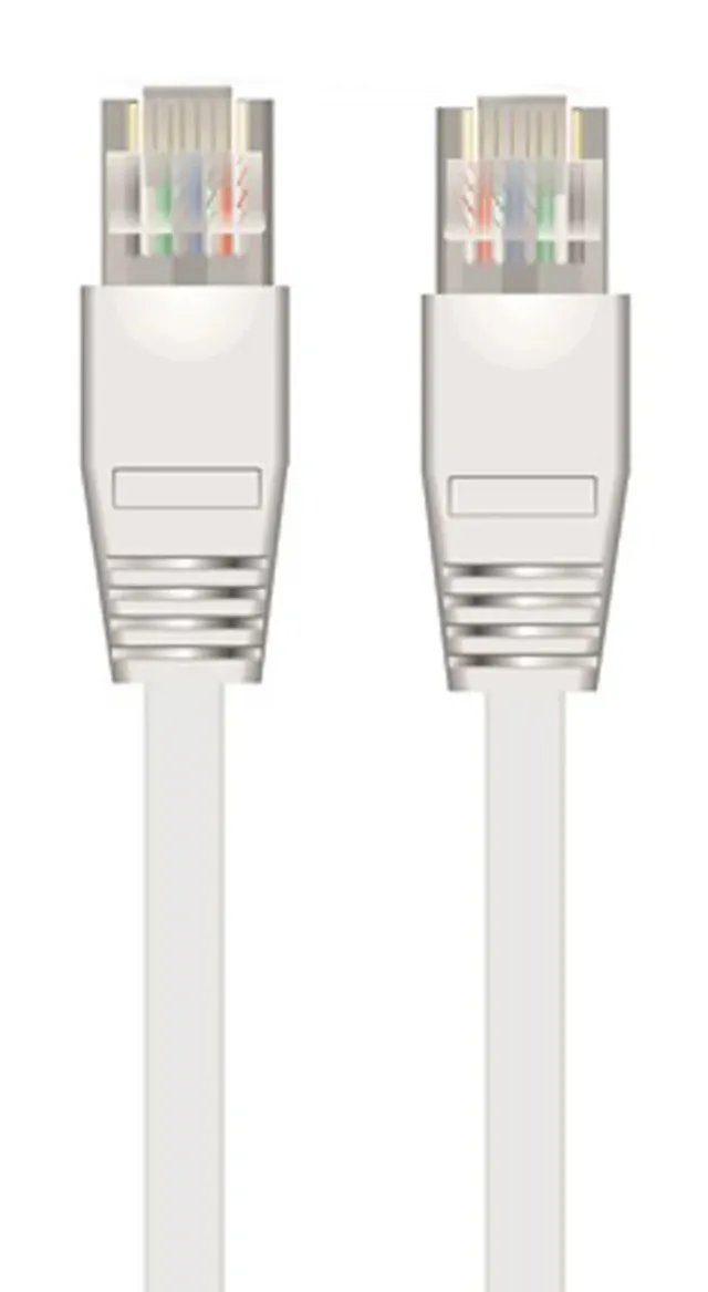 Sinox - Nätverkskabel - RJ-45 (hane) till RJ-45 (hane) - 5 m - FTP - CAT 6 - startad, platt - vit