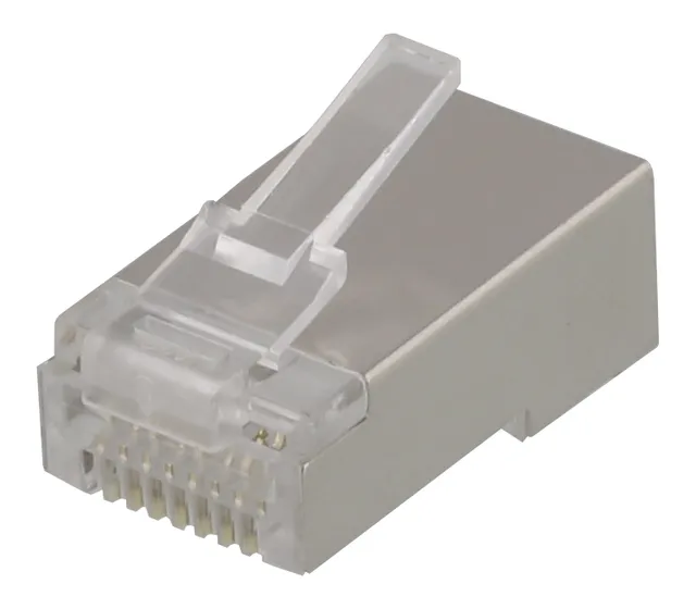 RJ45 kontaktdon för patchkabel, Cat6, skärmad, 20-pack