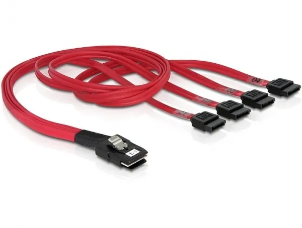 multilane SAS-kabel SFF8087 till 4xSATA 7-pin, 50 cm (83057)